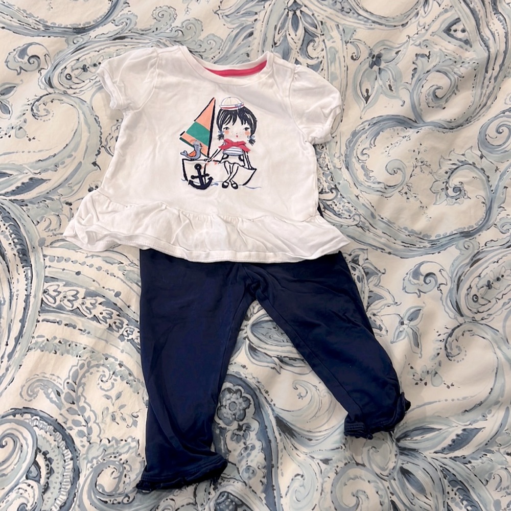 Peplum shirt and pant set